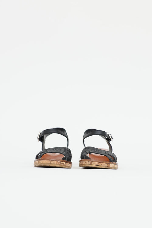 Chanel2019 CC Cork Wedge Sandal