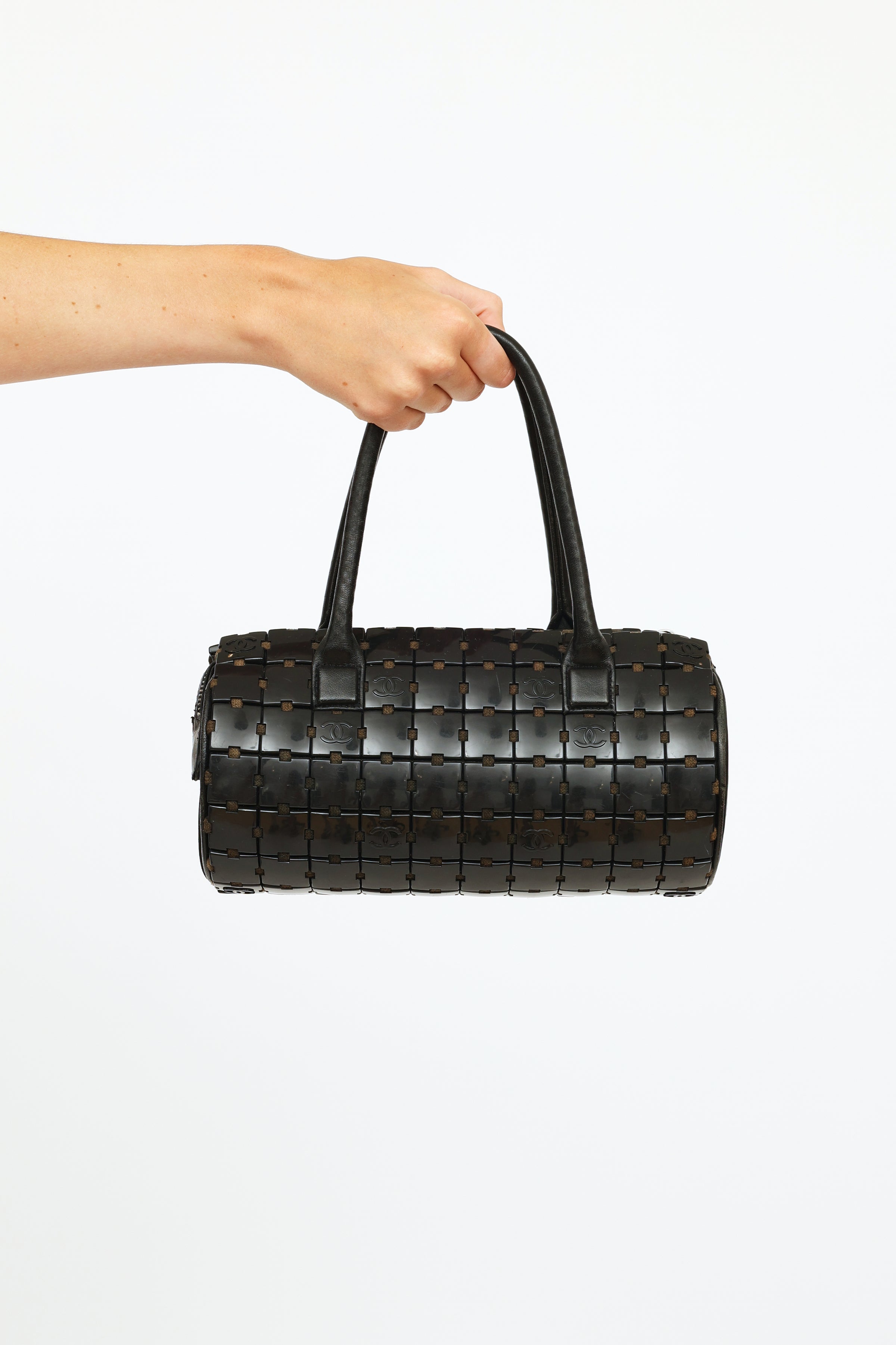 Chanel Black Patent Leather Puzzle 255 Reissue Classic 225 Flap Bag Chanel   TLC