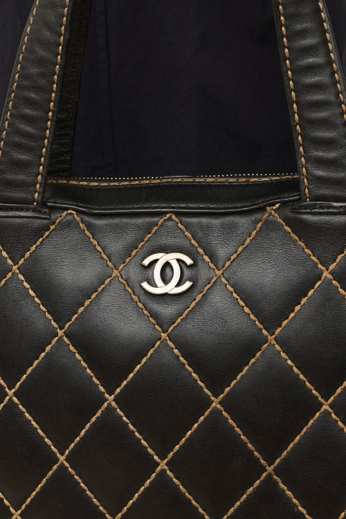 Chanel Black Quilted Leather Bag