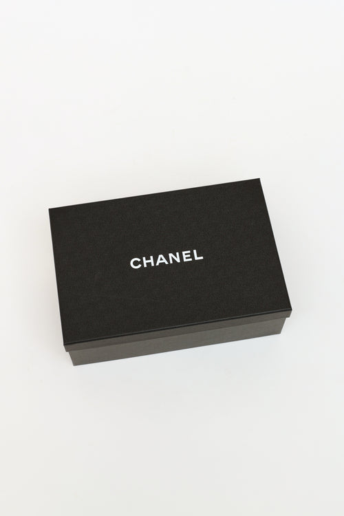 Chanel Black Leather D'orsay Slingback Flat