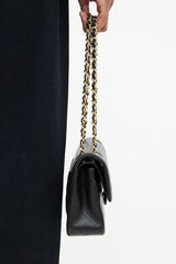 Chanel Black Leather Small Double Flap Bag