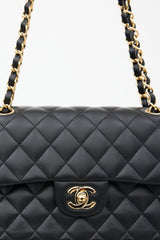 Chanel Black Leather Small Double Flap Bag