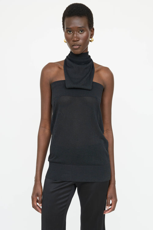 Chanel 2001 Knit Tie Top