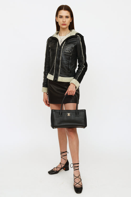 Chanel Black Excecutive Cerf Tote Bag