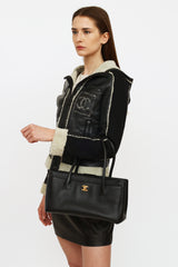 Chanel Black Excecutive Cerf Tote Bag