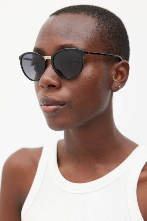 Chanel Black & Gold 5382 Circular Sunglasses