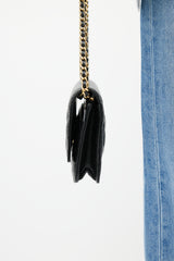 Chanel Black & Gold Caviar Wallet On Chain
