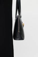 Chanel Black & Gold Dome CC Leather Bag
