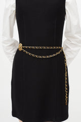 Chanel // Fall 2001 Black & Gold Chain Belt – VSP Consignment