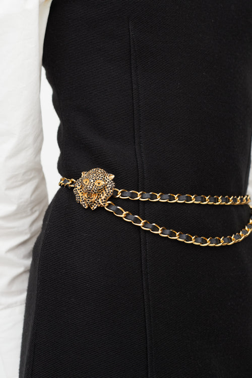 Chanel Fall 2001 Black & Gold Chain Belt