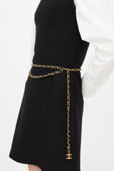 Chanel Fall 2001 Black & Gold Chain Belt
