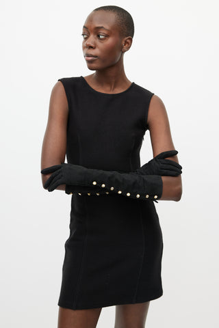 Chanel Black & Gold Jewel Leather Glove