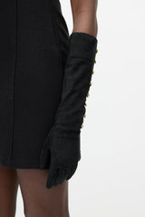 Chanel Black & Gold Jewel Leather Glove