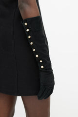Chanel Black & Gold Jewel Leather Glove