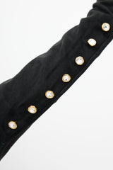 Chanel Black & Gold Jewel Leather Glove