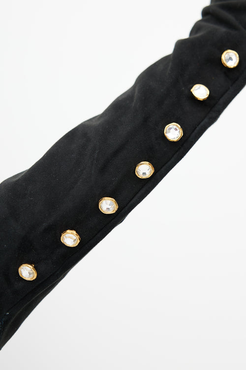 Chanel Black & Gold Jewel Leather Glove