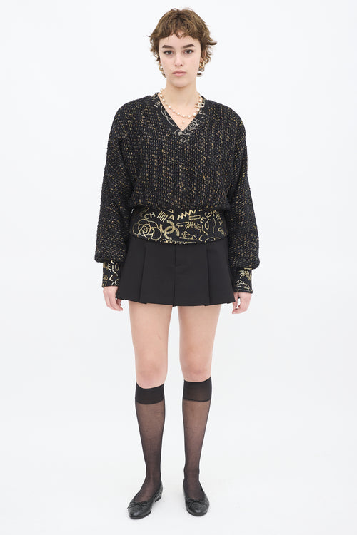 Chanel Pre-Fall 2019 Tweed Graffiti Sweater