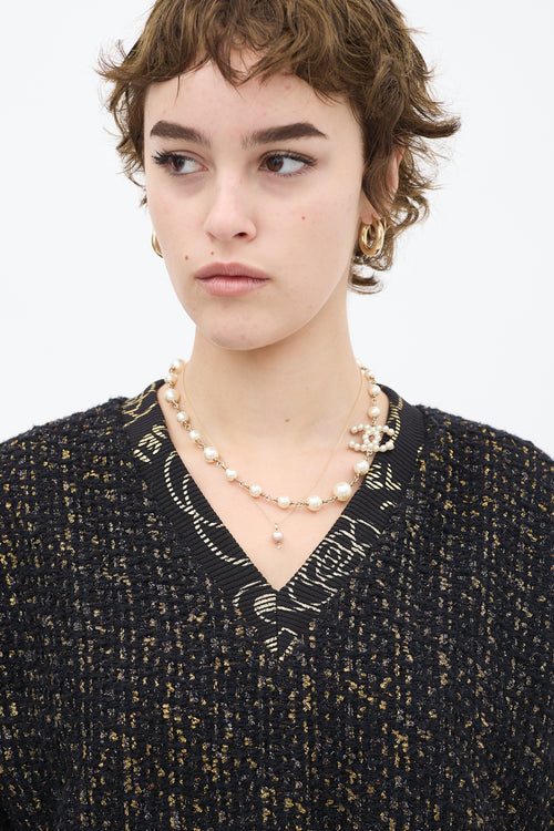 Chanel Pre-Fall 2019 Tweed Graffiti Sweater