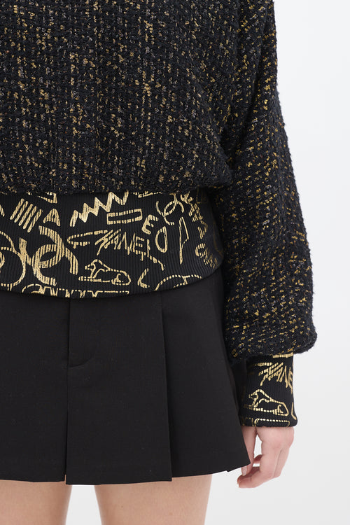 Chanel Pre-Fall 2019 Tweed Graffiti Sweater