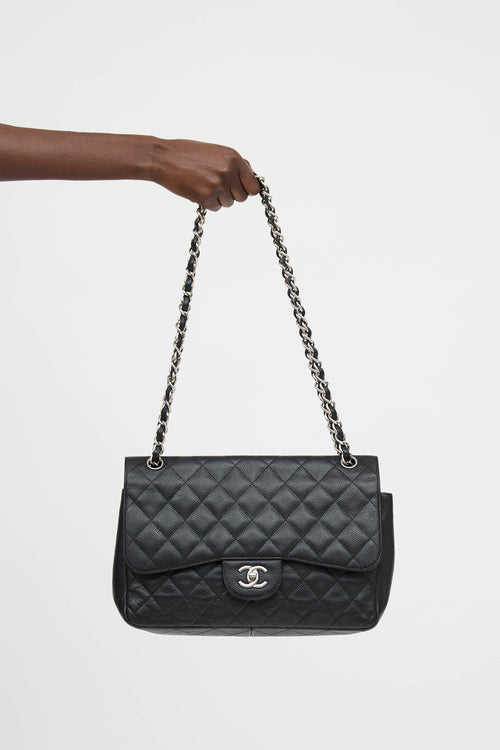 Chanel 2011 Caviar Jumbo Double Flap Bag