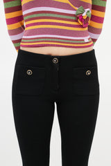 Chanel Black Knit Stirrup Pant