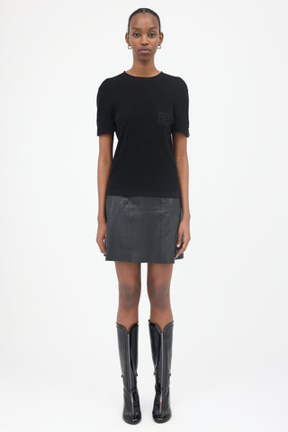 Chanel 2024 Ribbed CC Clover Top