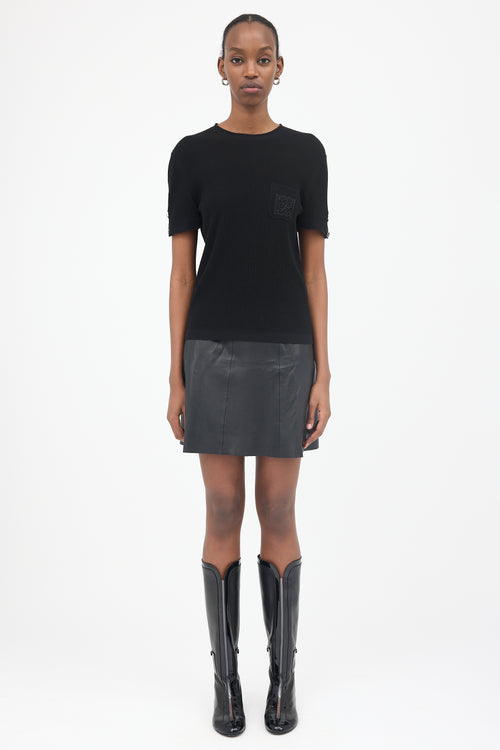 Chanel 2024 Ribbed CC Clover Top