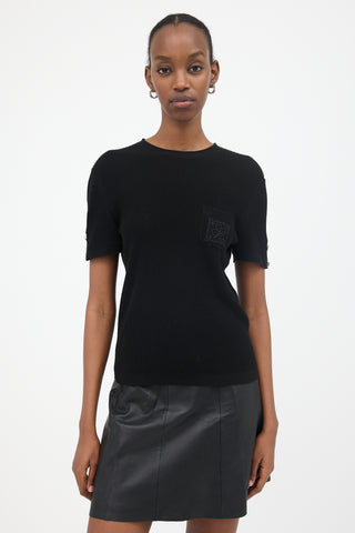Chanel 2024 Ribbed CC Clover Top