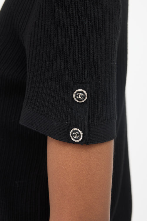 Chanel 2024 Ribbed CC Clover Top