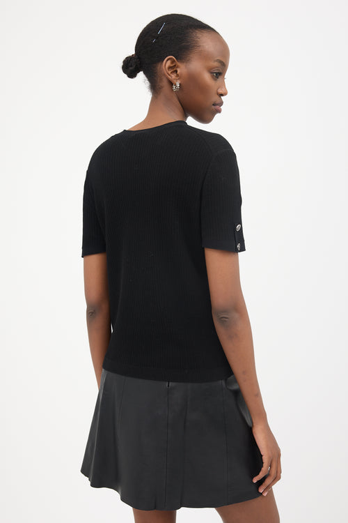 Chanel 2024 Ribbed CC Clover Top