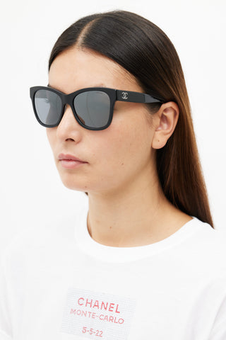 Chanel Black 5380 Square Sunglasses