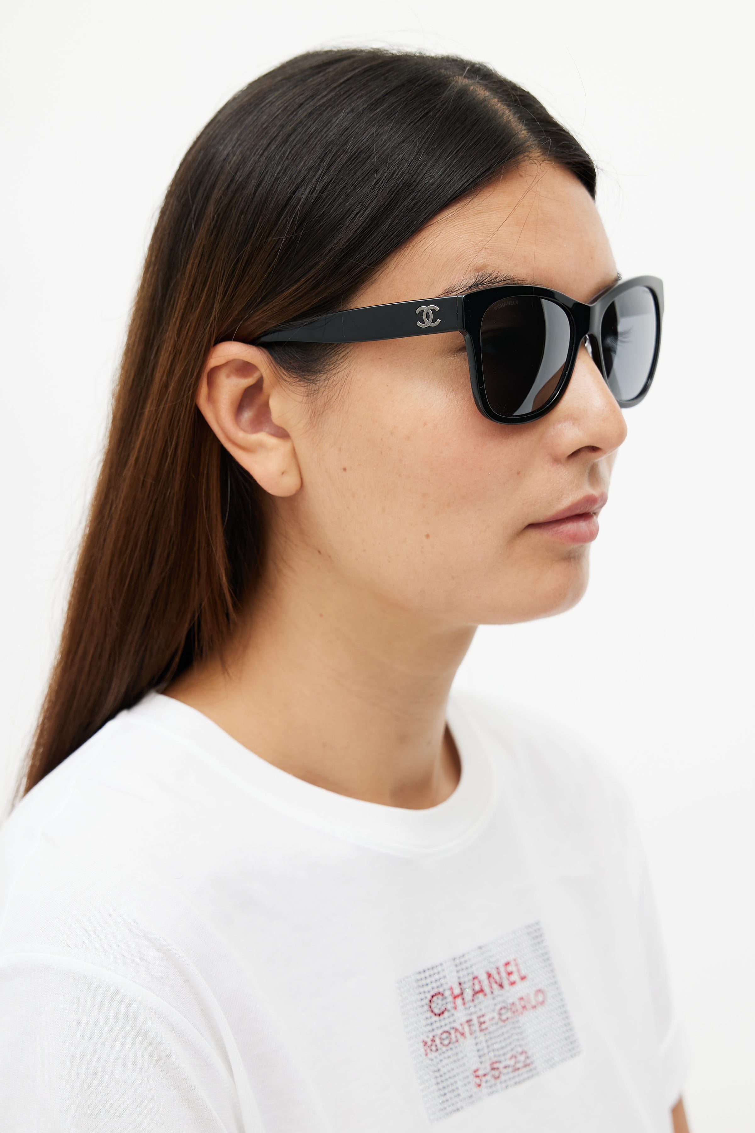 Chanel // Black 5380 Square Sunglasses – VSP Consignment