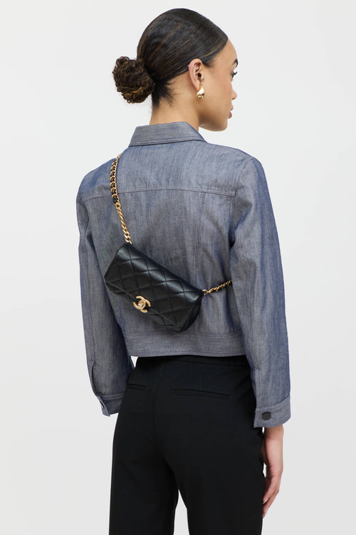 Chanel SS 2022 Leather Melody Waist Bag