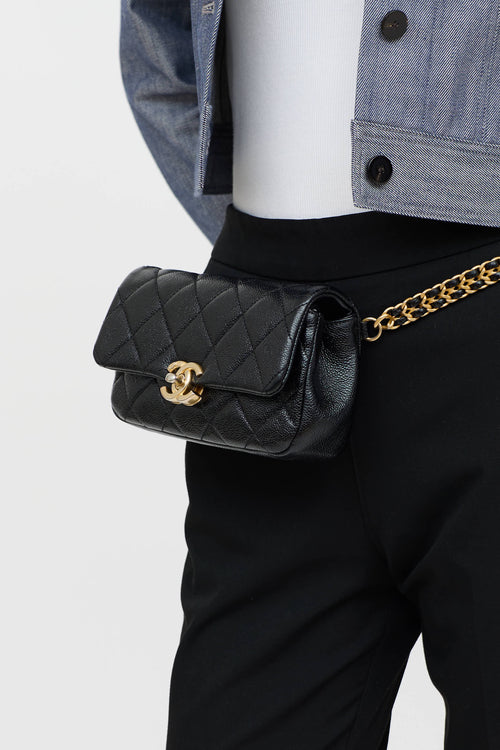 Chanel SS 2022 Leather Melody Waist Bag