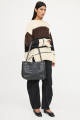 Chanel 2009 Leather Timeless Soft Shopper Tote Bag