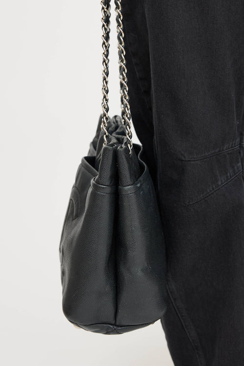 Chanel 2009 Leather Timeless Soft Shopper Tote Bag