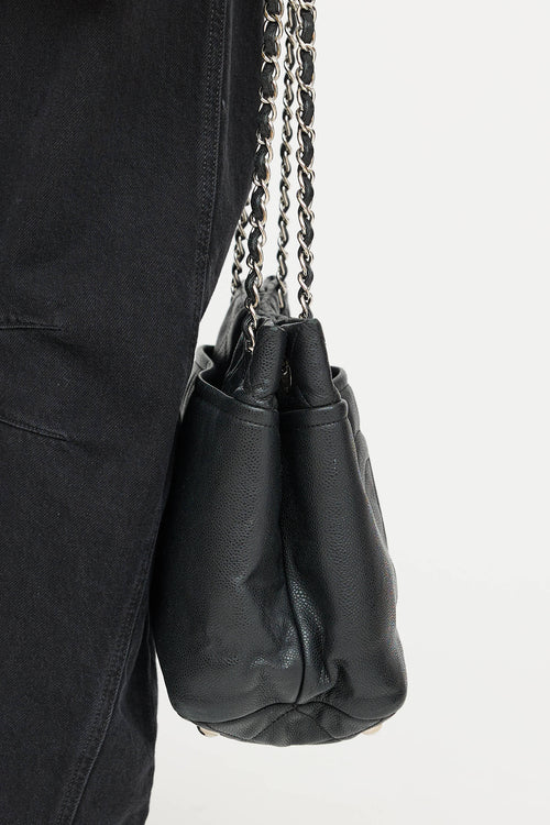 Chanel 2009 Leather Timeless Soft Shopper Tote Bag