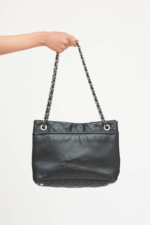 Chanel 2009 Leather Timeless Soft Shopper Tote Bag