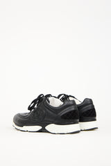 Chanel Black Leather CC Sneaker