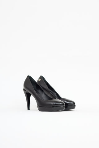 Chanel Cap Toe Platform Pump