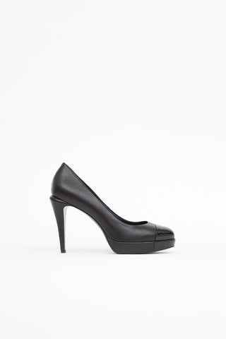 Chanel Cap Toe Platform Pump