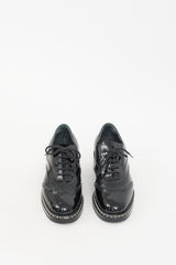 Chanel Black Leather Chain Embellished Oxford