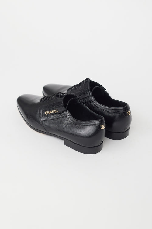 Chanel Black Leather Oxford