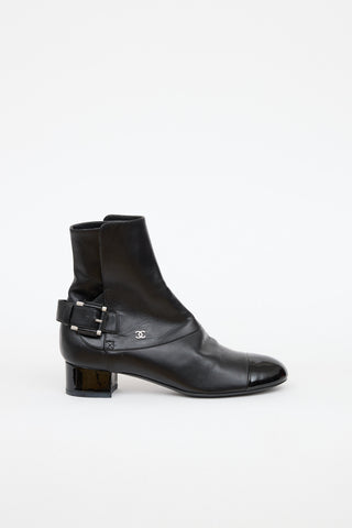 Chanel Buckle Ankle Boot