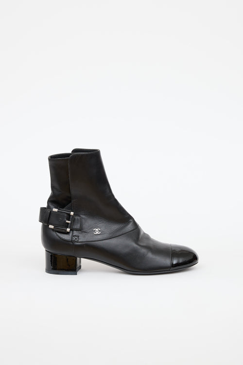 Chanel Buckle Ankle Boot