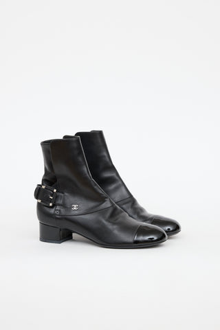 Chanel Buckle Ankle Boot