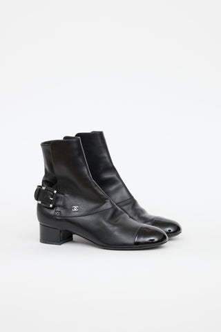 Chanel Buckle Ankle Boot