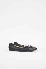 Chanel Suede Scalloped Flat