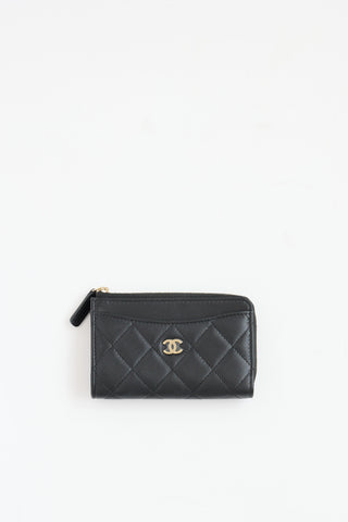 Chanel Quilted Leather Classic CC Zipped Cardholder