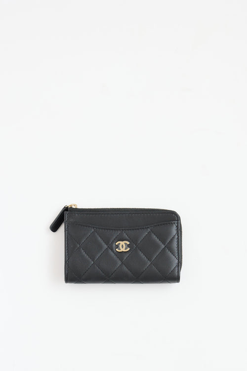 Chanel Quilted Leather Classic CC Zipped Cardholder